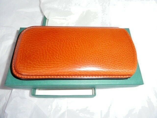 R. D. Gomez Tan Leather Glasses Case
