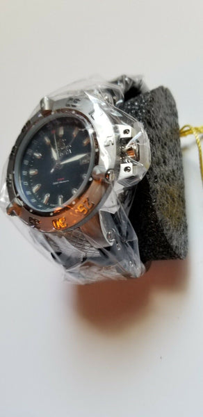 Invicta 1152 Subaqua Noma III GMT Black Sunray Dial Black Polyurethane Band