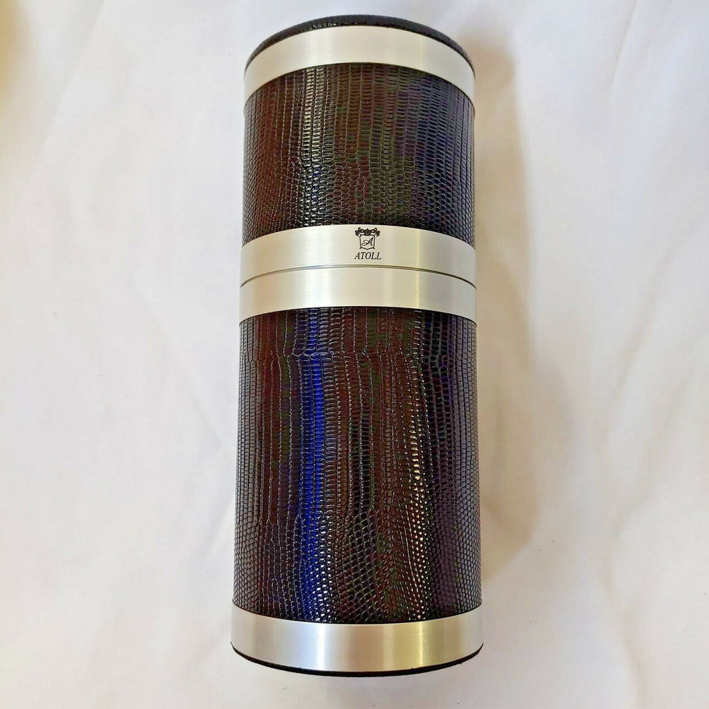 ATOLL Traveldor in Black Lizard Leather