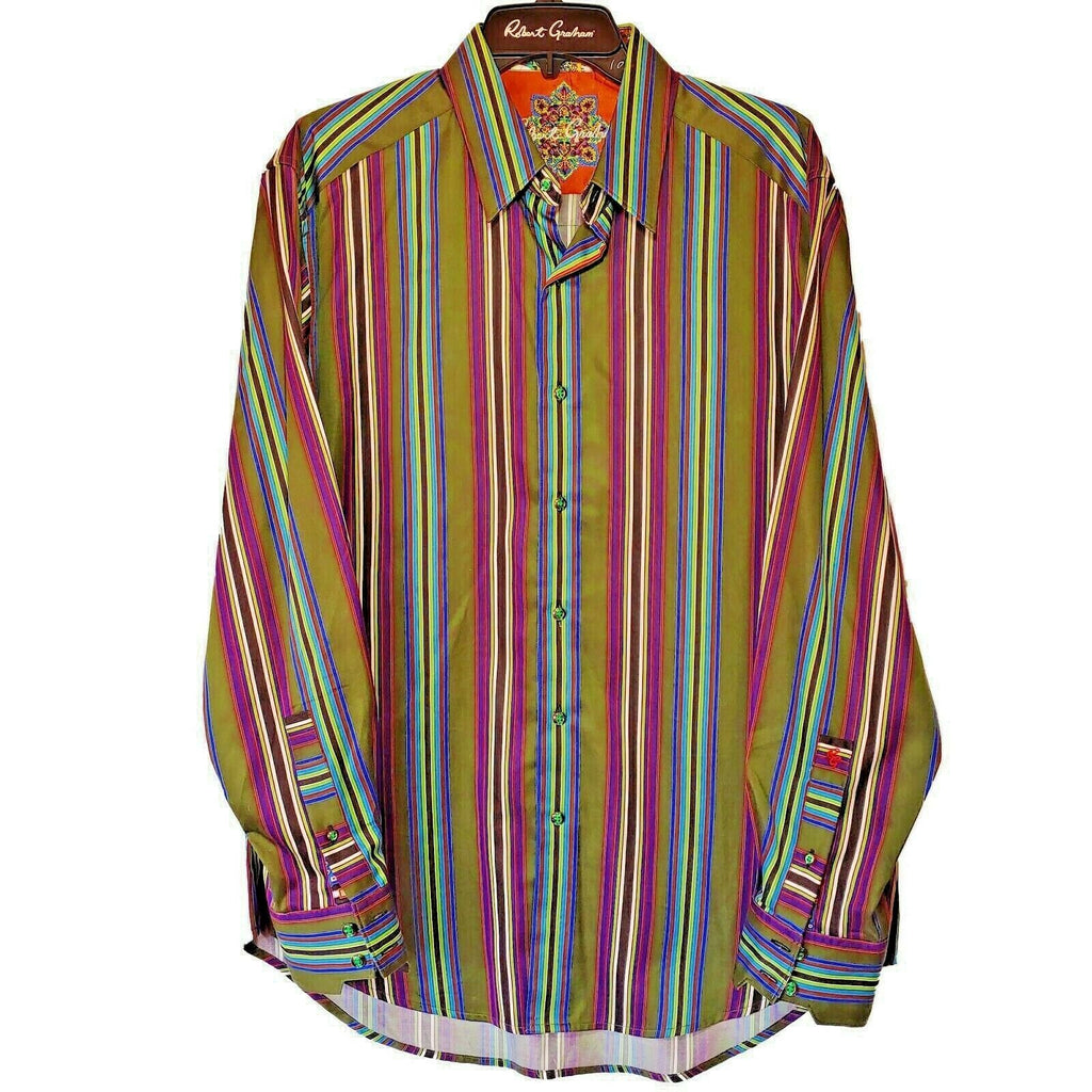 Robert Graham - Colorful Long Sleeve - Men's Medium Button Down Classic Fit