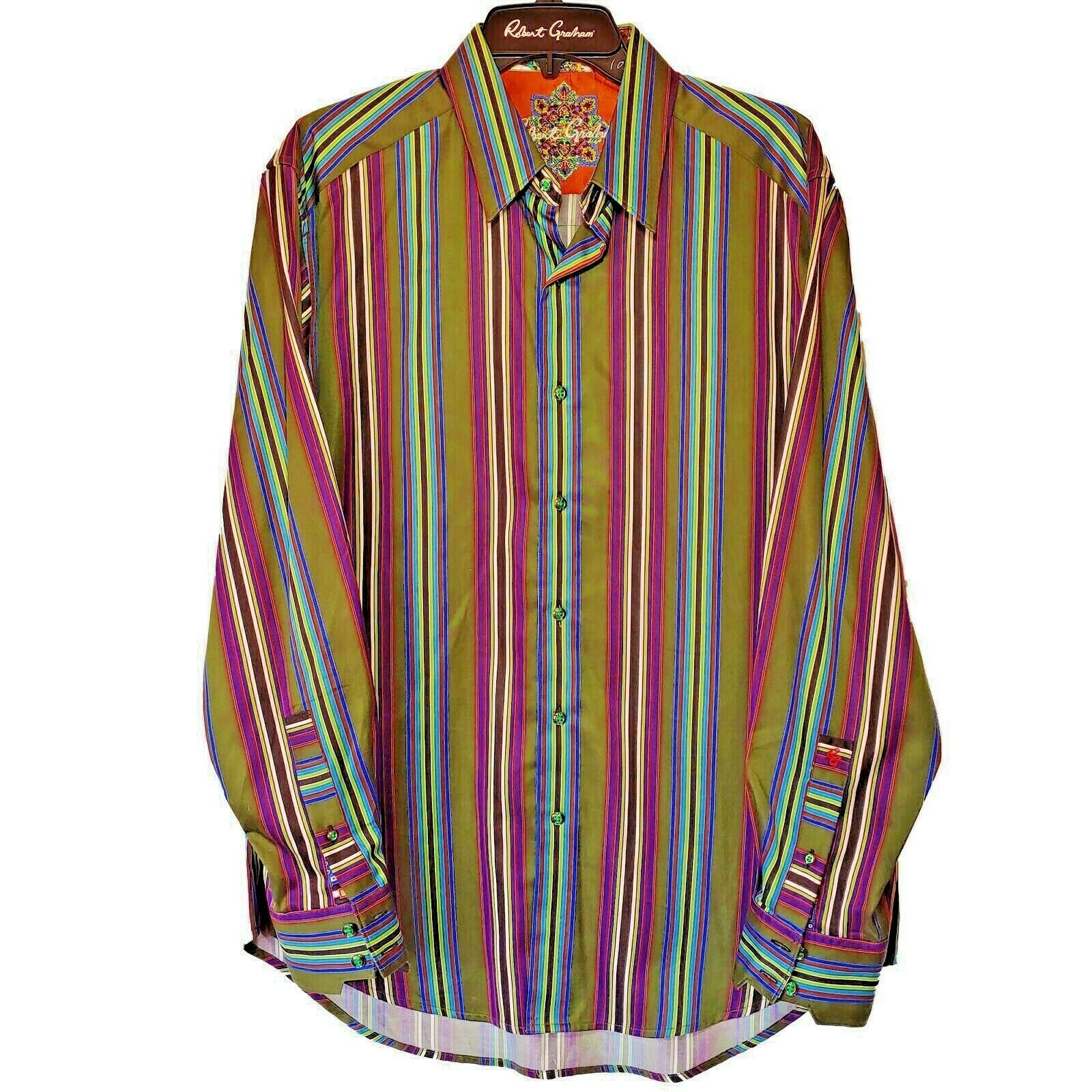 Robert Graham - Colorful Long Sleeve - Men's Medium Button Down Classic Fit