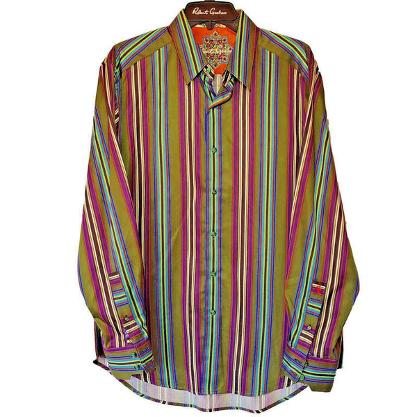 Robert Graham - Colorful Long Sleeve - Men's Medium Button Down Classic Fit
