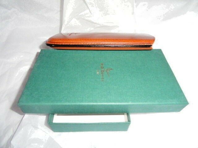 R. D. Gomez Tan Leather Glasses Case
