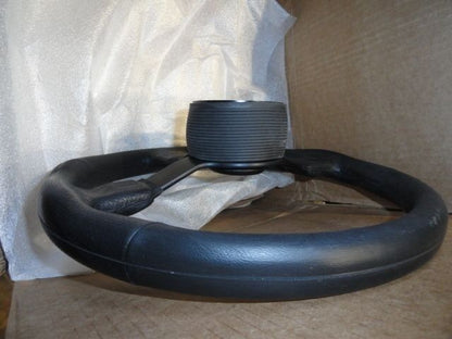 Marine Steering Wheel M521 Black Urethane Black Spoke & Billet Adaptor
