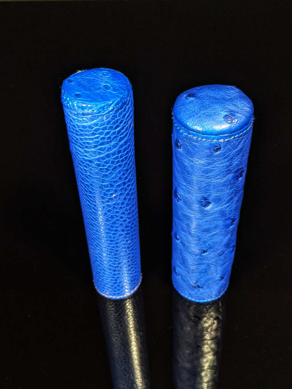 Brizard and Co Blue Ostrich Single Cigar Tube Holder