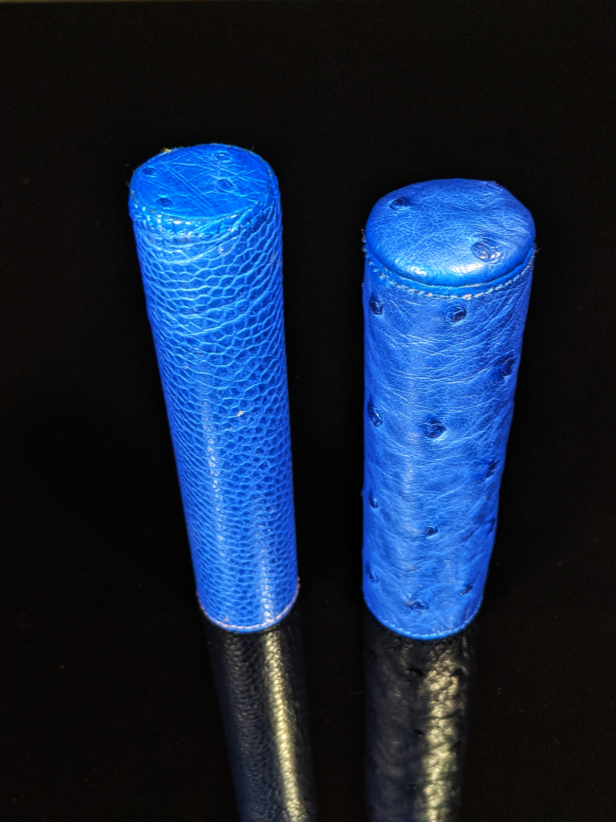 Brizard and Co Blue Ostrich Single Cigar Tube Holder