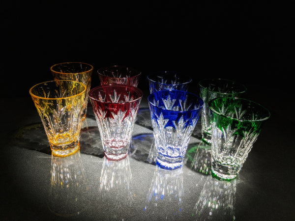 Faberge Crystal Ice Bucket with shot glasses