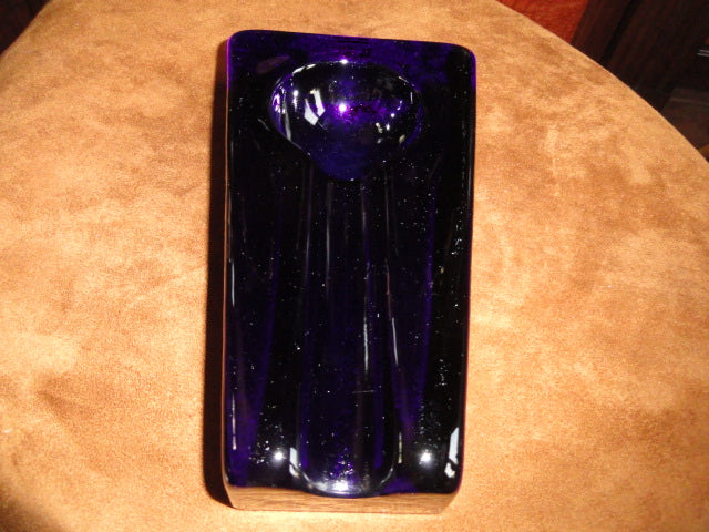 Comoy's Cobalt Blue Heavy Glass Ashtray