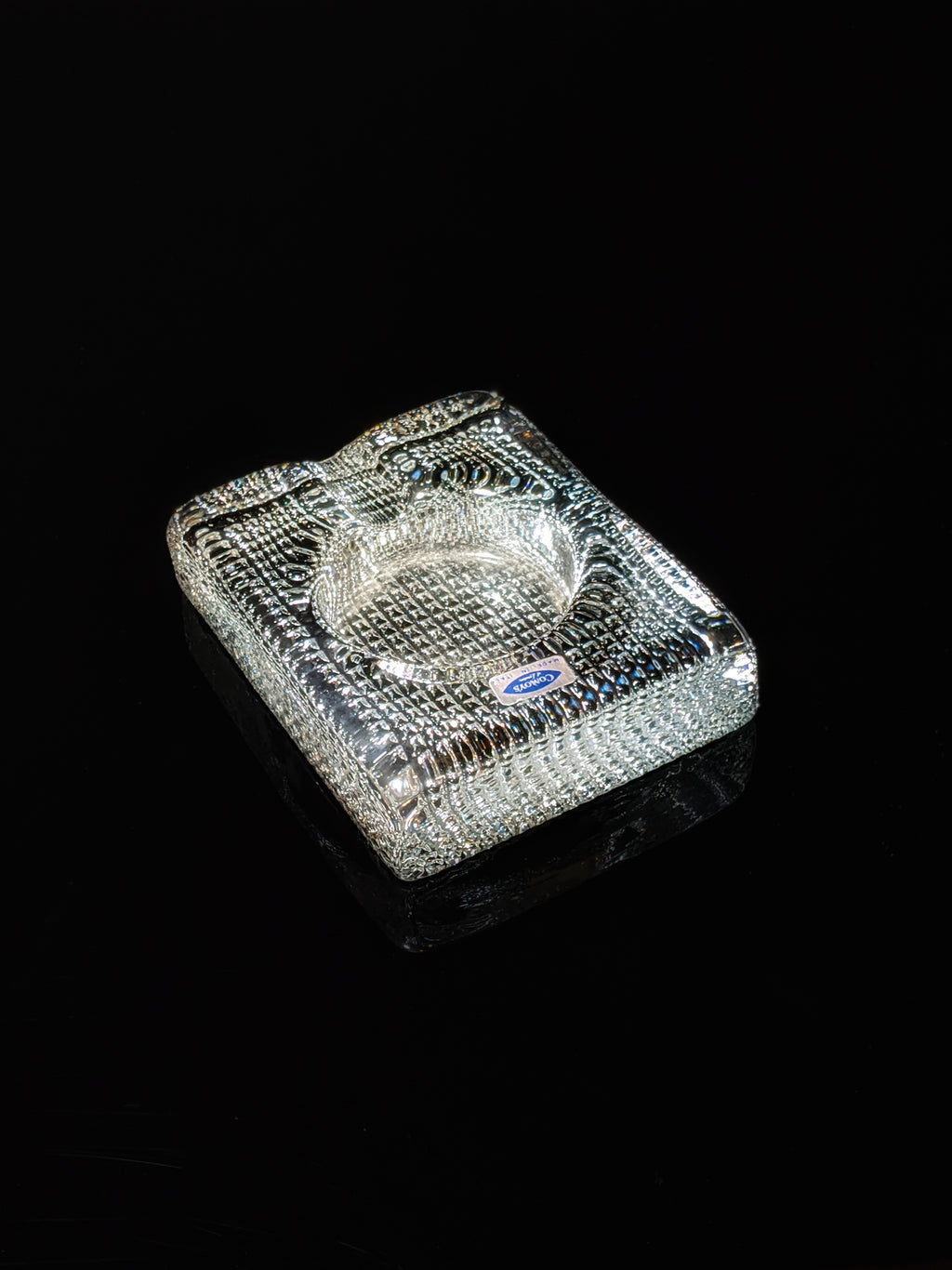 Comoy's of London Glass Cigar Ashtray made in Italy