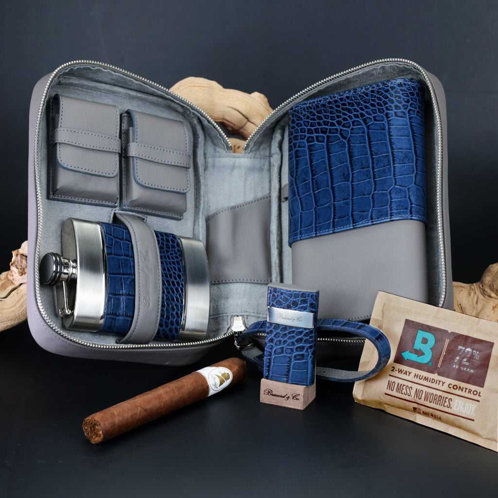 Brizard and Co Havana Traveler with matching cutter and lighter