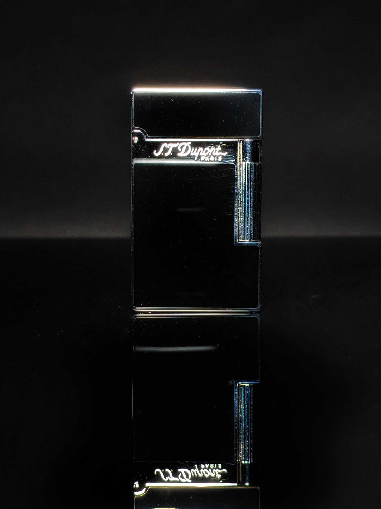 ST Dupont Black Lacquer L2 Lighter Model # 016296