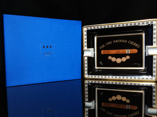 Elie Bleu Medal Black Cigar Ashtray