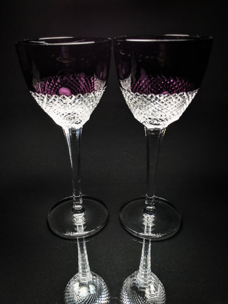 Faberge Purple Crystal Goblets