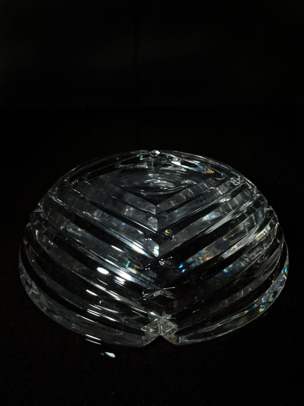 Heavy Glass Cigar Ashtray 7" Diameter