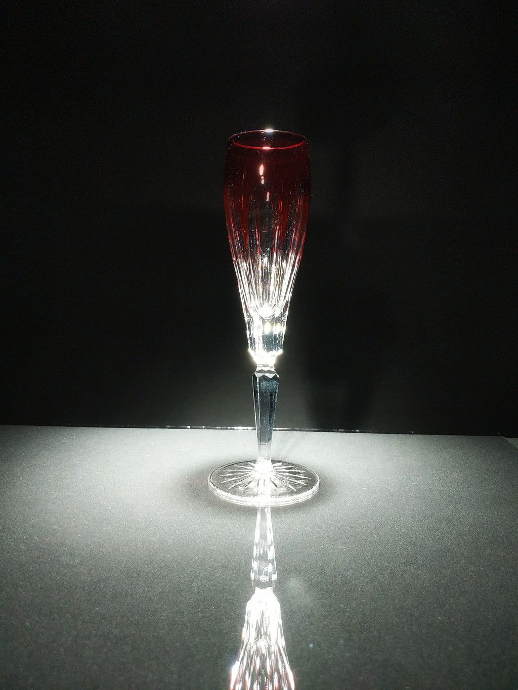 Faberge Lausanne Crystal Colored Champagne Flutes