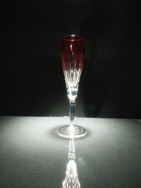 Faberge Lausanne Crystal Colored Champagne Flutes