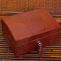Brizard & Co. "La Casita de Puros" Humidor - Lizard Pattern Black (12/20 Count)