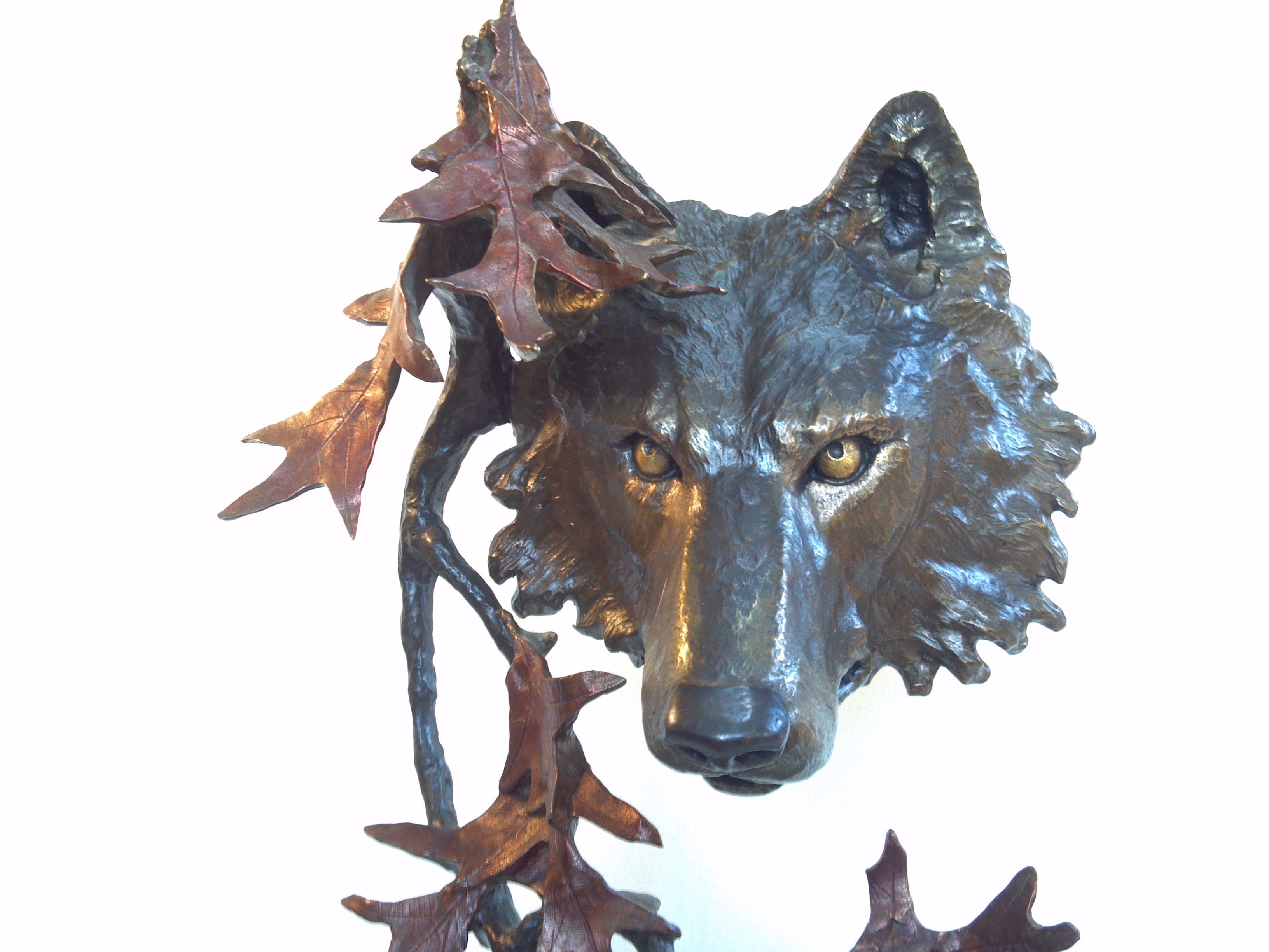 Mark Hopkins North Woods Bronze Sculpture 18.5" Tall