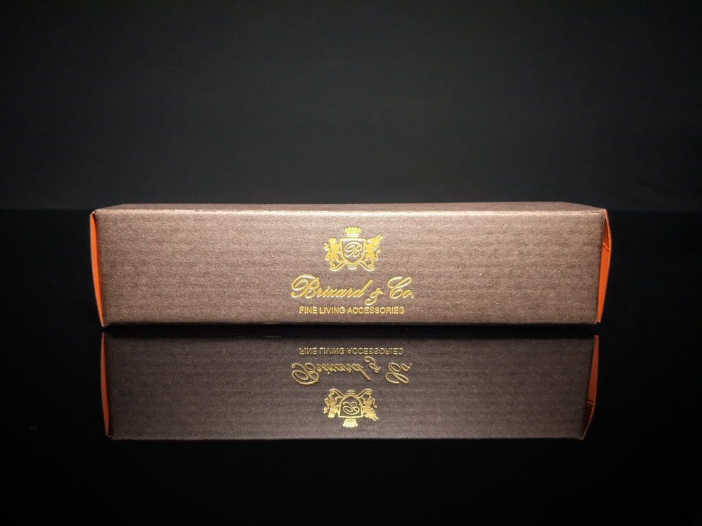 Brizard and Co Blue Ostrich Single Cigar Tube Holder