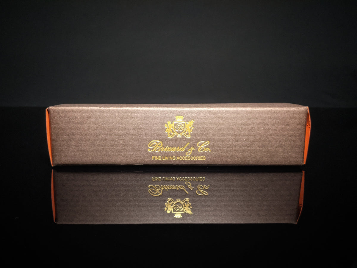 Brizard and Co Blue Ostrich Single Cigar Tube Holder