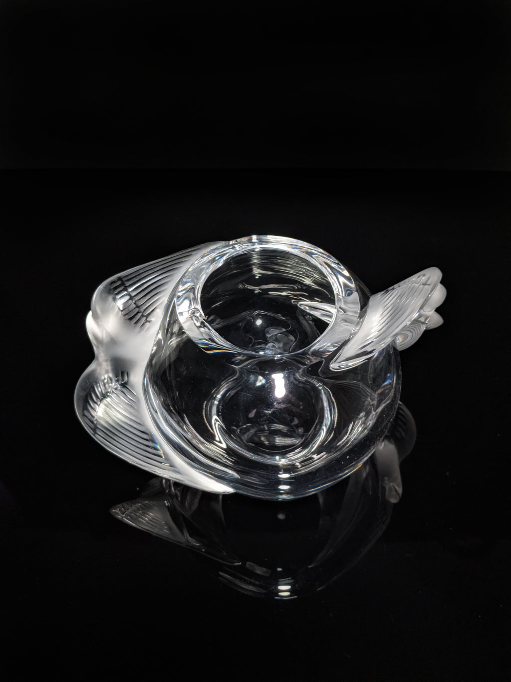 Lalique Crystal "Adelaide" Dove Bird Bowl