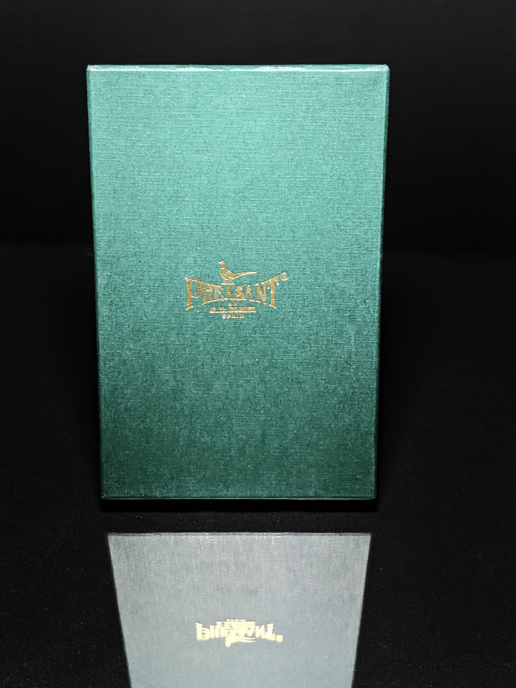 Pheasant Black Cabra Leather Cigar Holder Case