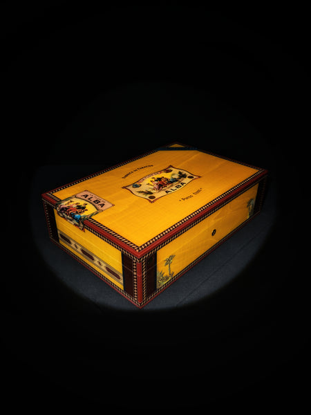 Elie Bleu Alba Yellow Sycamore Humidor 110 count