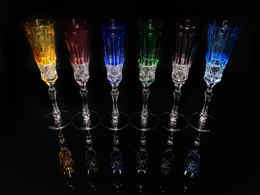 Faberge Xenia Colored Flutes set of 6