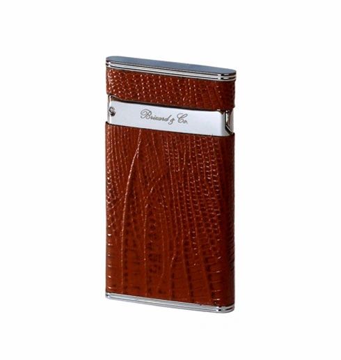Brizard and Co. The "Sottile" Lighter - Lizard Pattern Havana