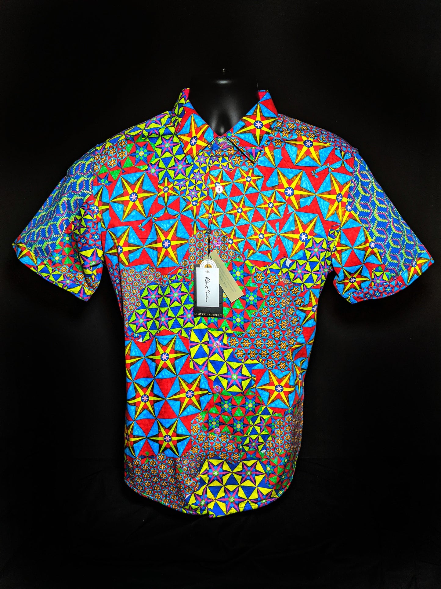 Robert Graham Prism Limited Edition Short Sleeve Shirt 3XL Size