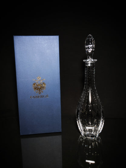 Faberge Bristol Clear Crystal Decanter NIB
