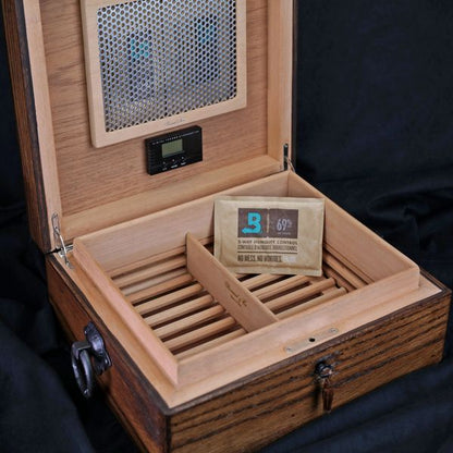 Brizard and Co. The "Royal Oak Collection" Humidor - Golden Oak (60/70 Count)