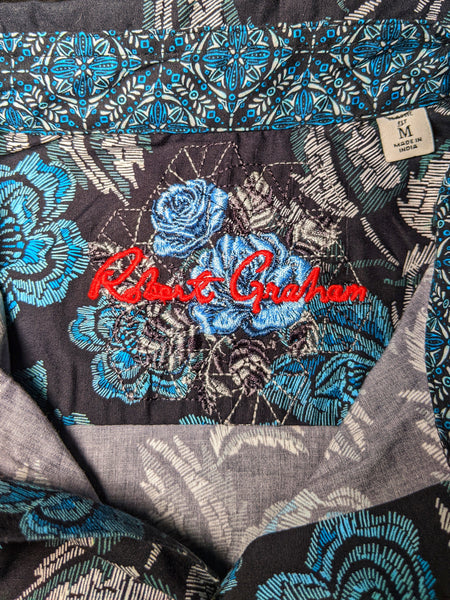 Robert Graham Short Sleeve Colorful Classic Fit Shirt Medium Adult