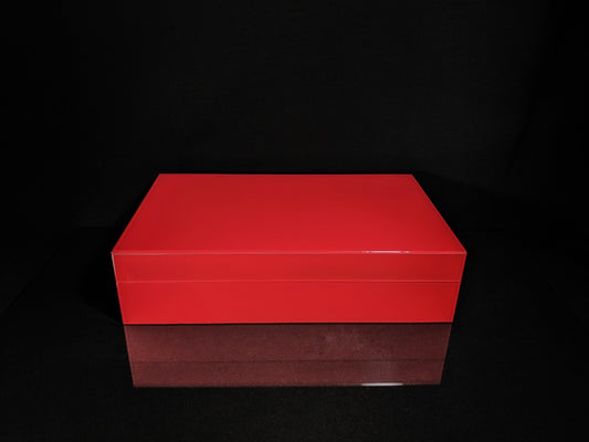 Red Lacquer Finish Wood Humidor Showroom Model
