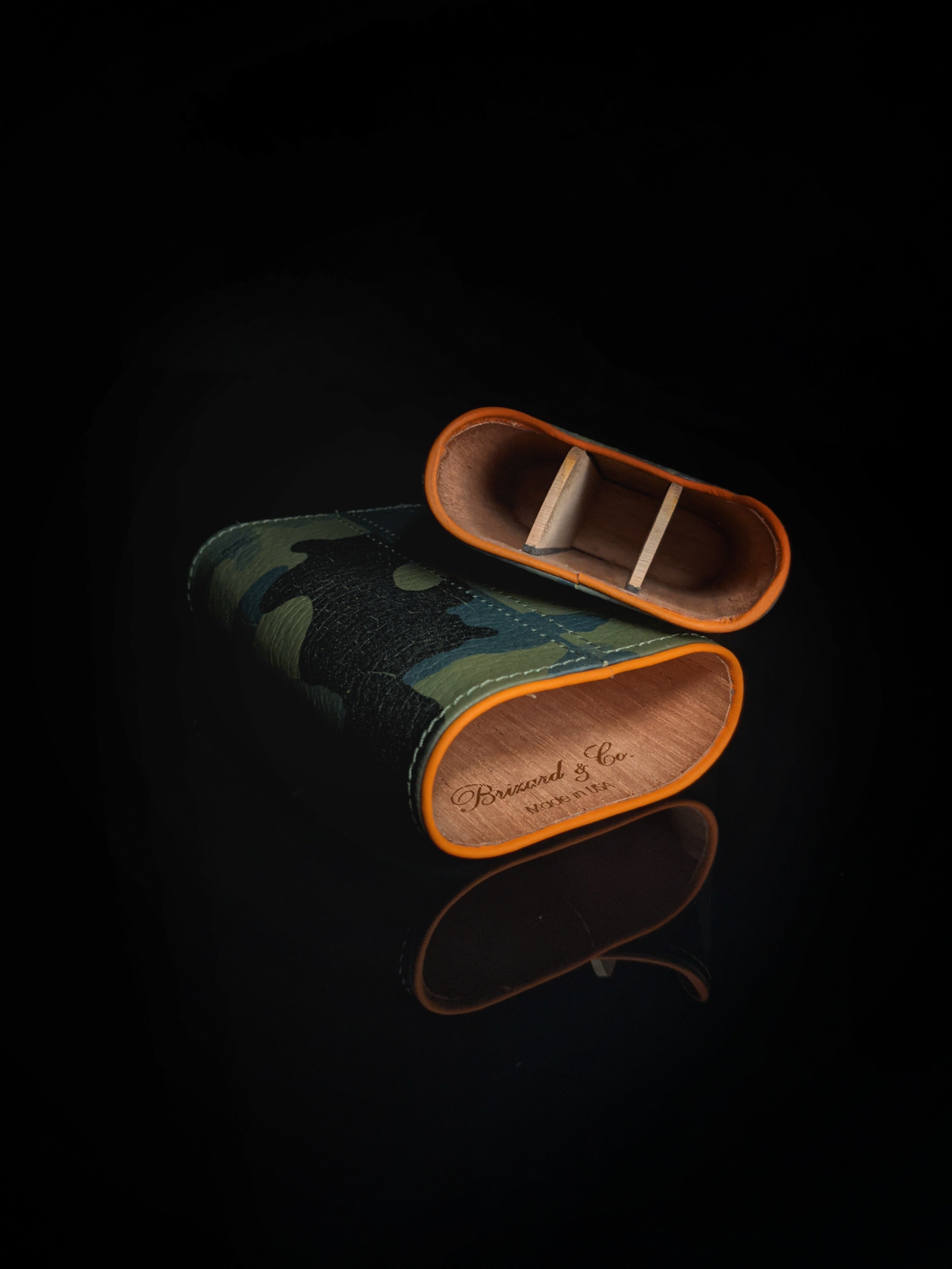 Brizard and Co. Show Band 3 Cigar Case — Camouflage Leather