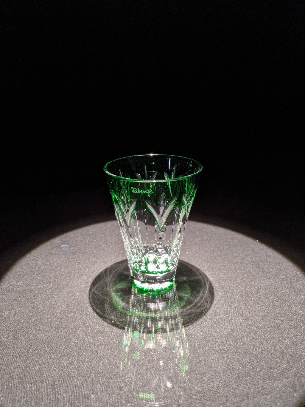 Faberge Crystal Ice Bucket with shot glasses