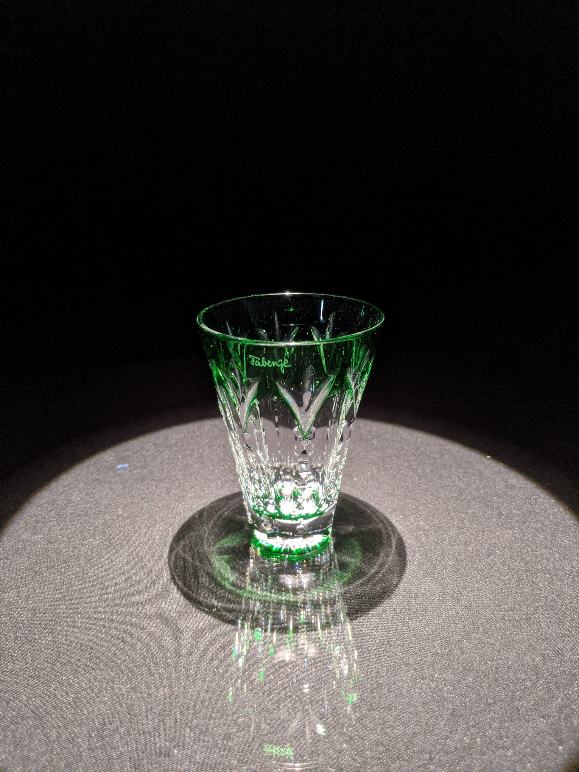Faberge Crystal Ice Bucket with shot glasses