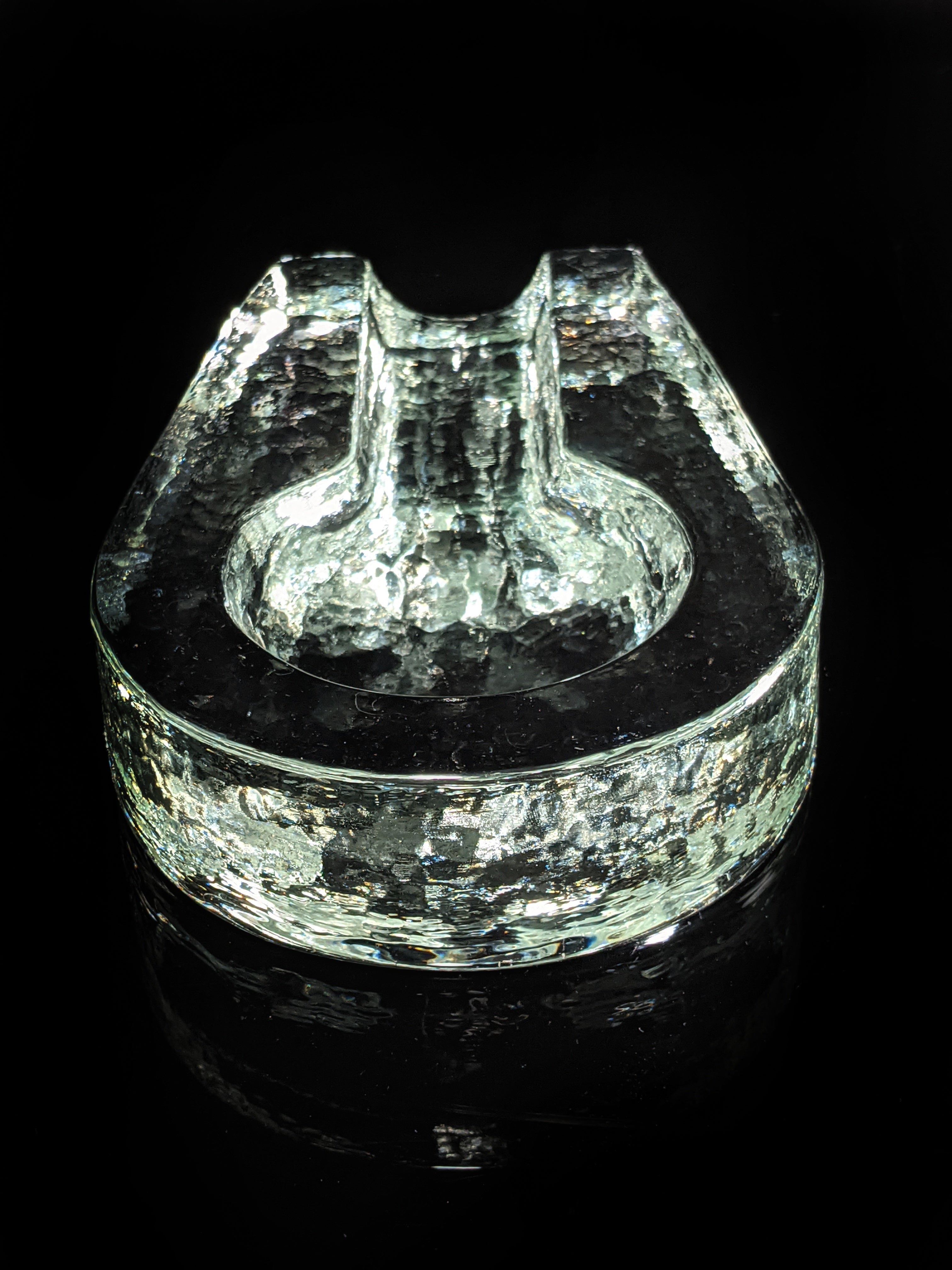 Heavy Pilgrim Glass Cigar Ashtray