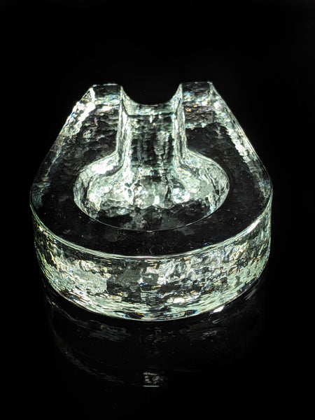 Heavy Pilgrim Glass Cigar Ashtray