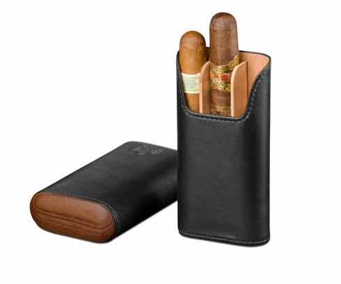 Brizard and Co. The "Show Band" 3 Cigar Case - Sunrise Black and Rosewood