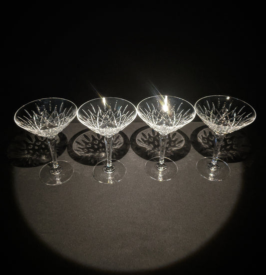 Faberge Clear Crystal Martini Glasses