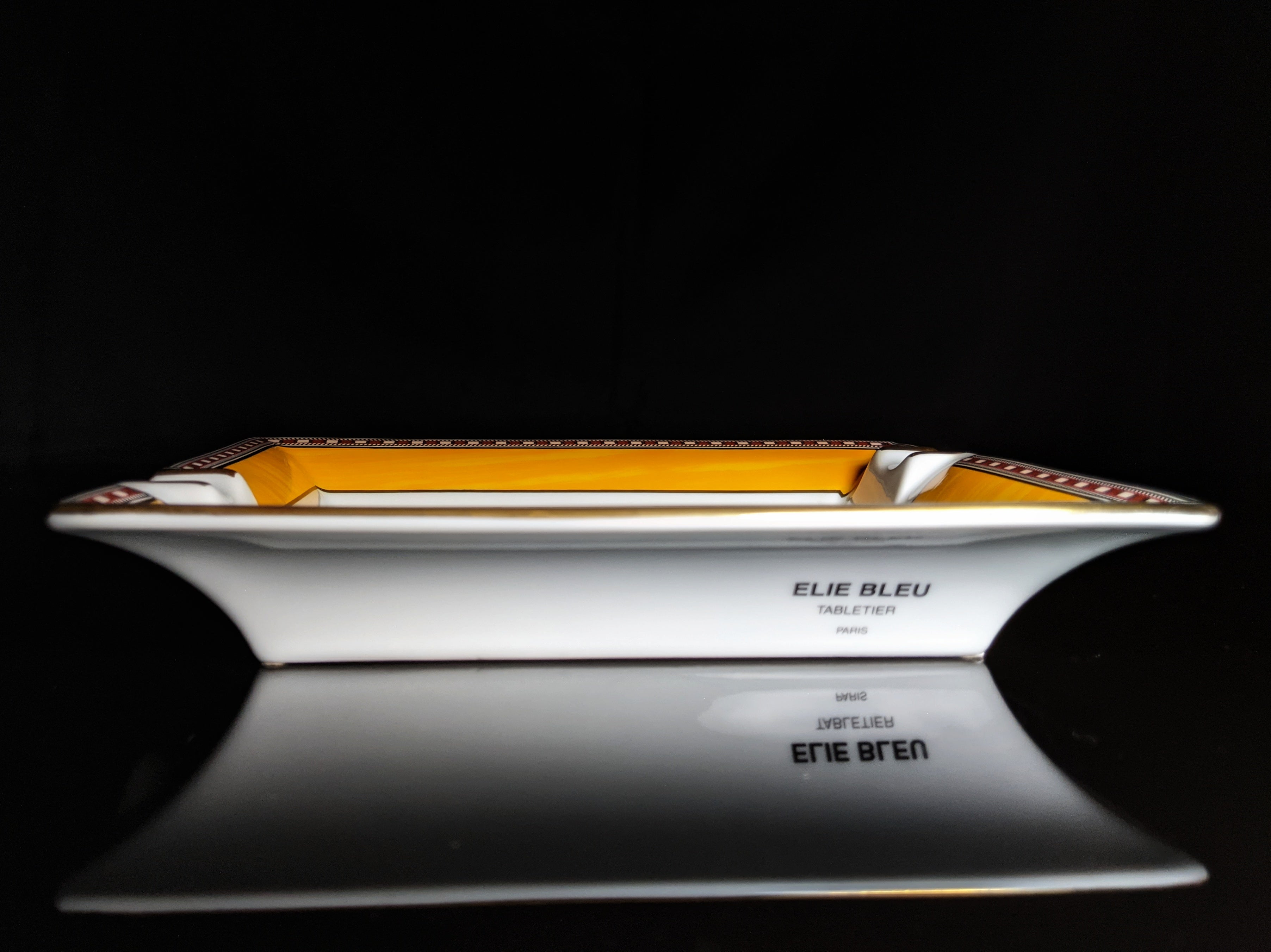 Elie Bleu Alba Porcelain Yellow Gold Ashtray