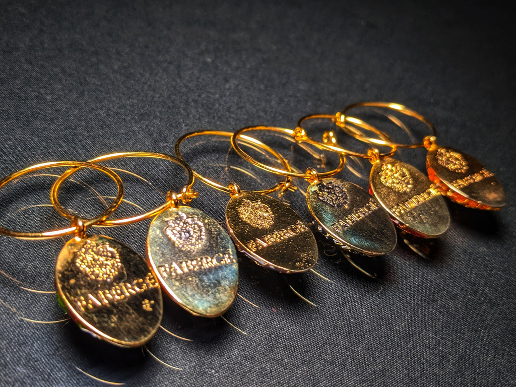 Faberge Wine Glass Charm Set of 6
