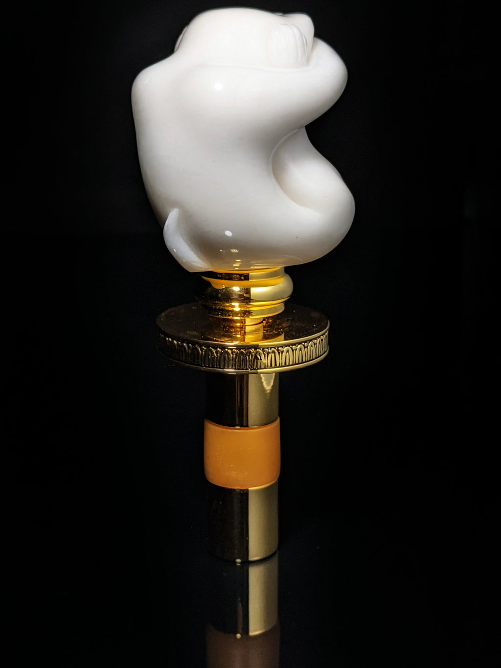 Faberge Monkey Hear No Evil -See No Evil Bottle Stopper NIB