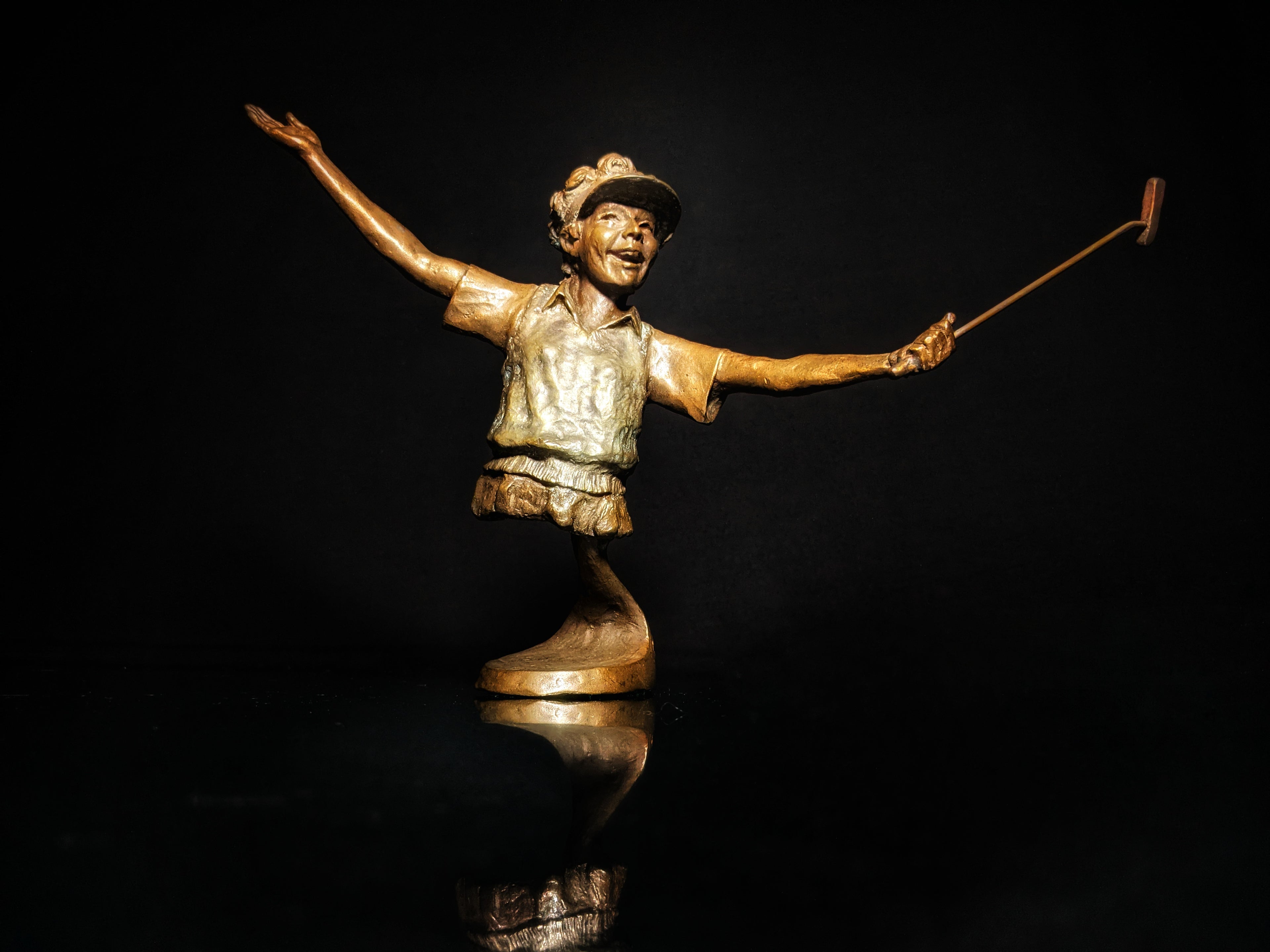 Mark Hopkins Bronze Gold Sculpture " Perfect "