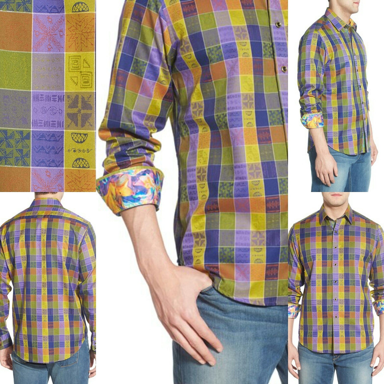 Robert Graham "Smooth Stones" Classic Fit  Medium-sized Shirt New