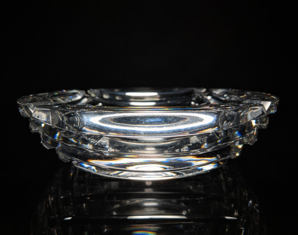 Heavy Glass Cigar Ashtray 7" Diameter