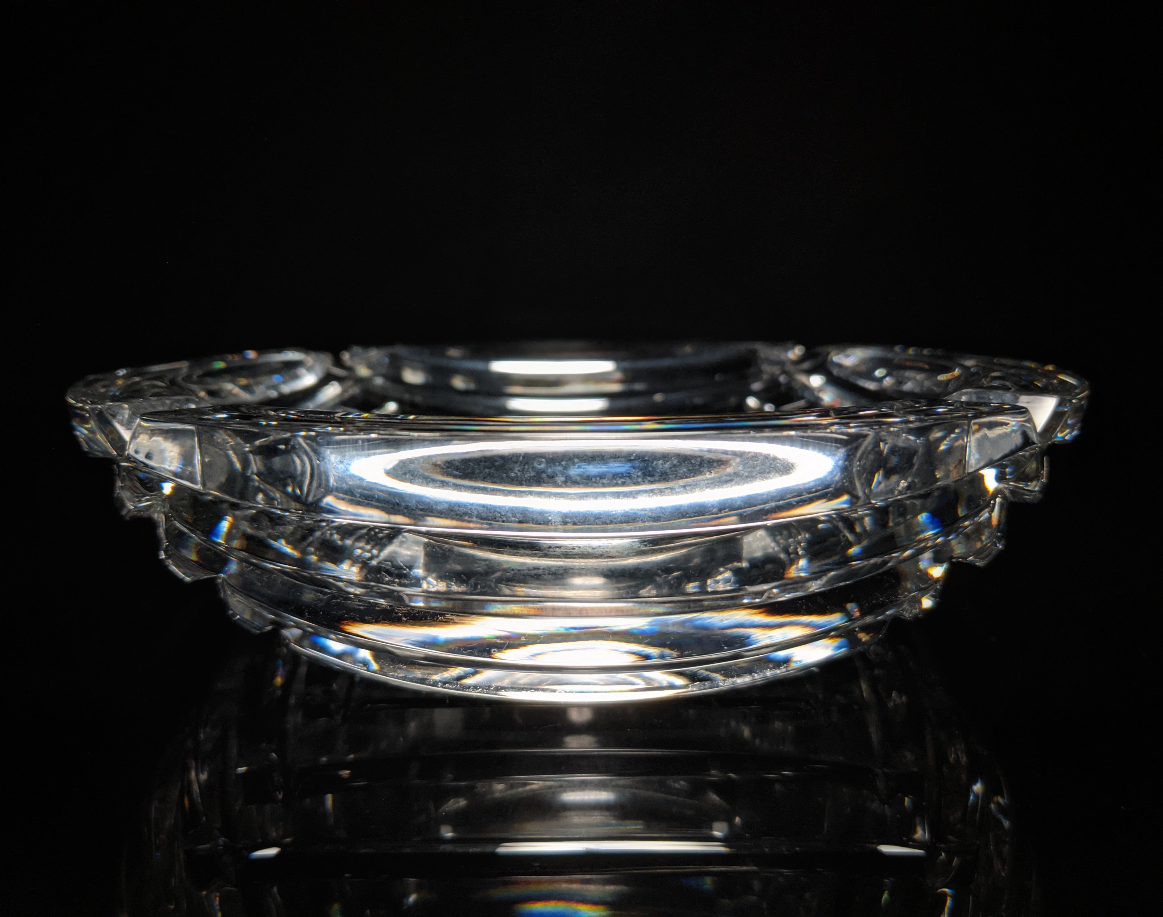 Heavy Glass Cigar Ashtray 7" Diameter