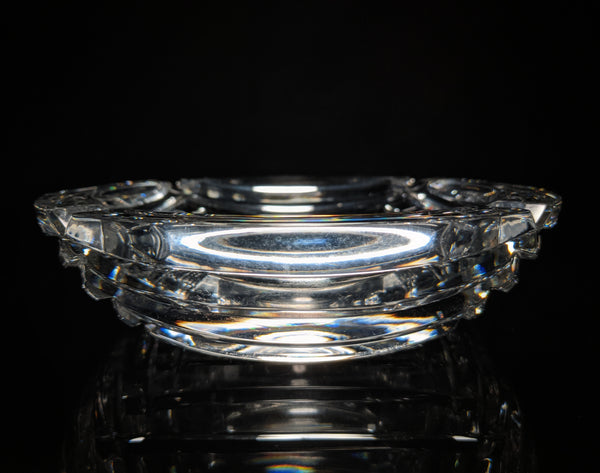 Heavy Glass Cigar Ashtray 7" Diameter