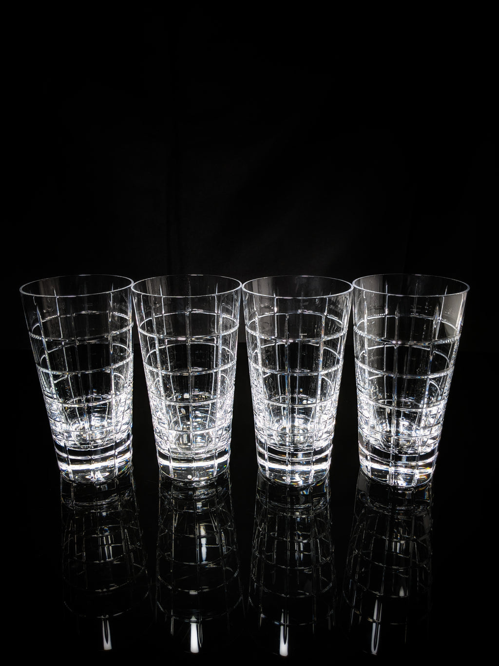 Faberge Metropolitan Double Old Fashion Clear Crystal Glasses set of 4